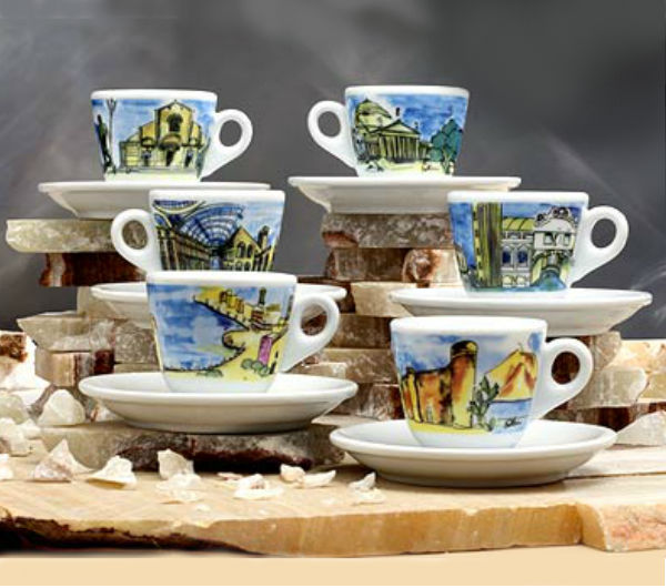 "ITALIAN CITIES" espresso cups set